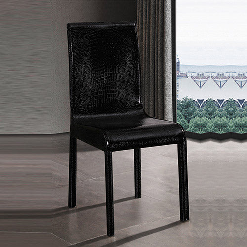 Ezra Faux Leather Dining Chair - Black (Set of 2)