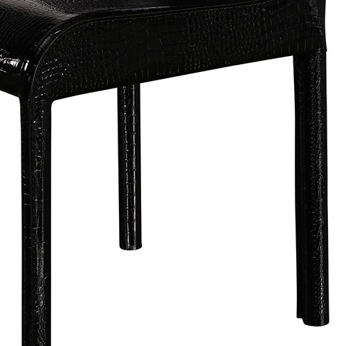 Ezra Faux Leather Dining Chair - Black (Set of 2)