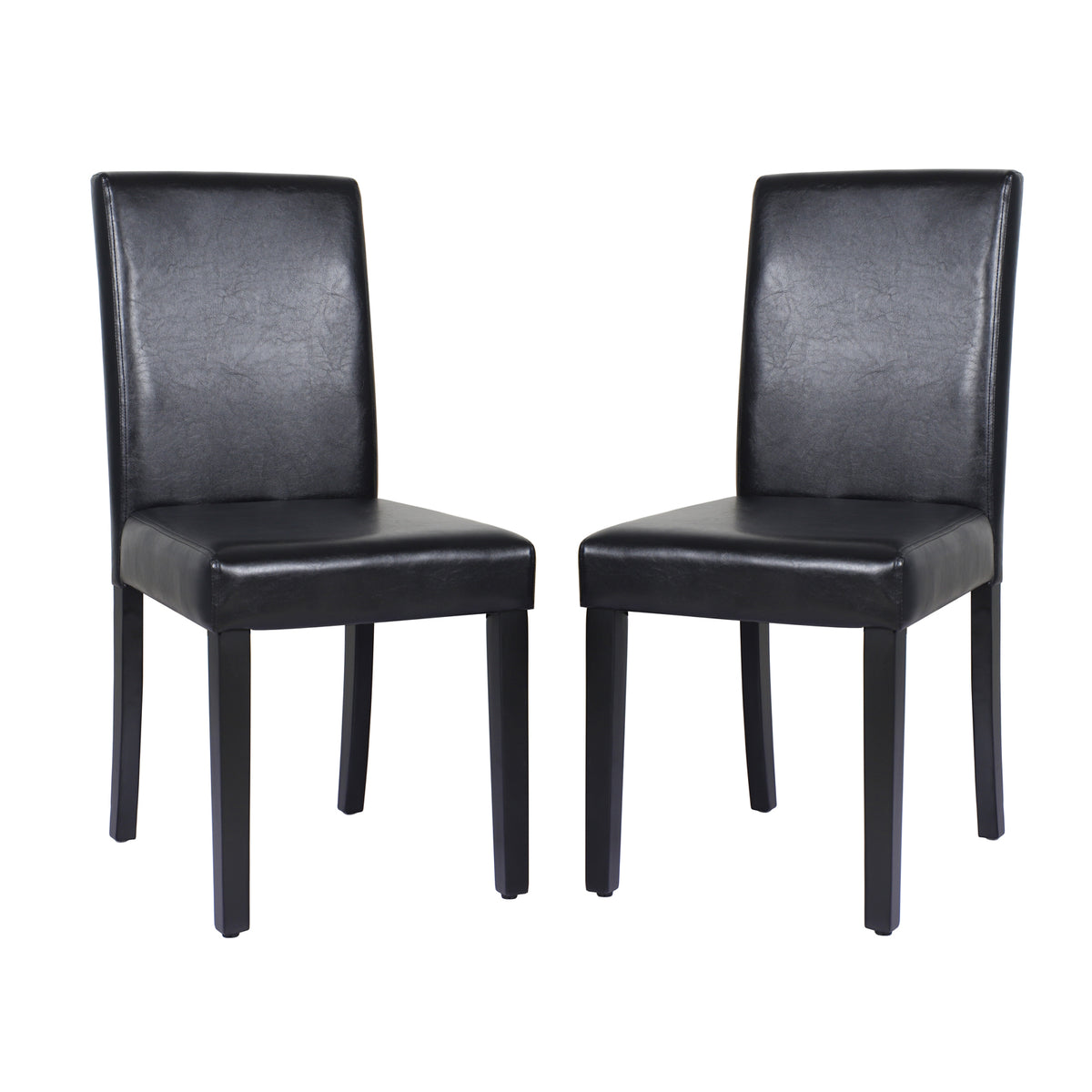 Monty Faux Leather Dining Chair - Black (Set of 2)