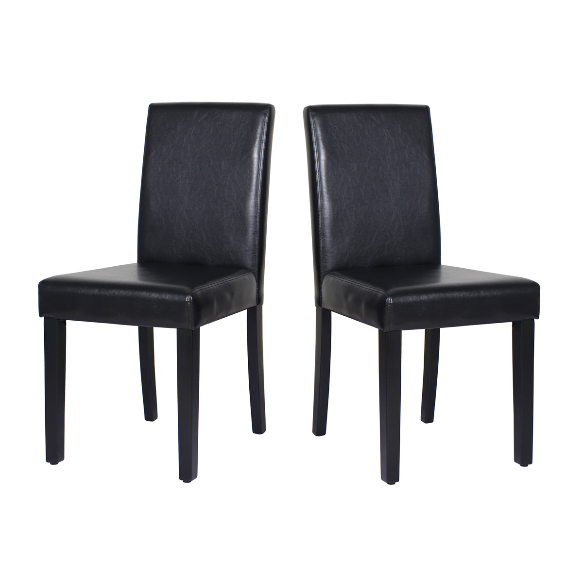 Monty Faux Leather Dining Chair - Black (Set of 2)