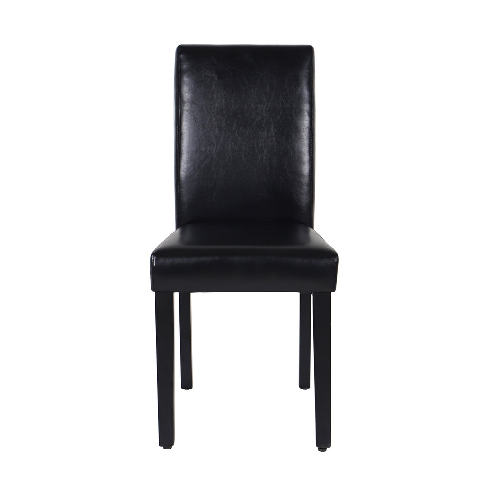 Monty Faux Leather Dining Chair - Black (Set of 2)