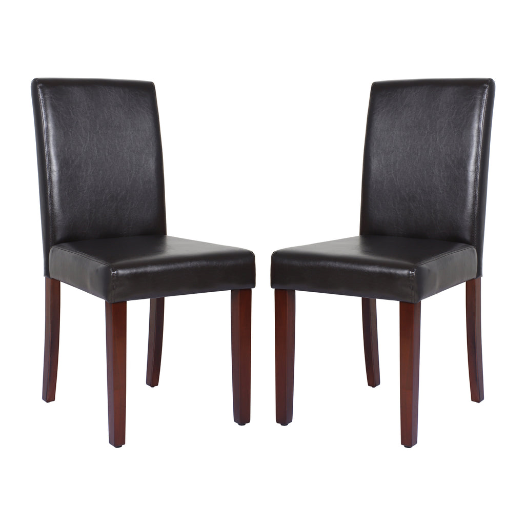 Monty Faux Leather Dining Chair - Brown (Set of 2)