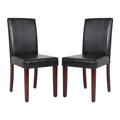 Monty Faux Leather Dining Chair - Brown (Set of 2)