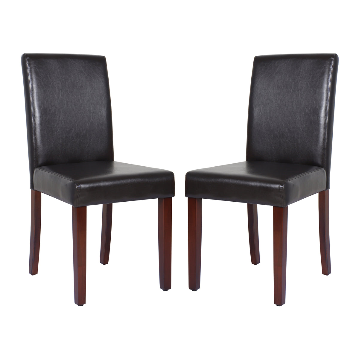 Monty Faux Leather Dining Chair - Brown (Set of 2)