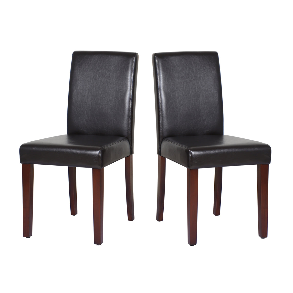Monty Faux Leather Dining Chair - Brown (Set of 2)