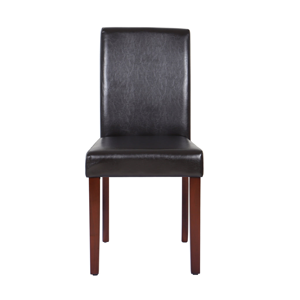 Monty Faux Leather Dining Chair - Brown (Set of 2)