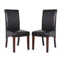 Sawyer Faux Leather Dining Chair - Black (Set of 2)