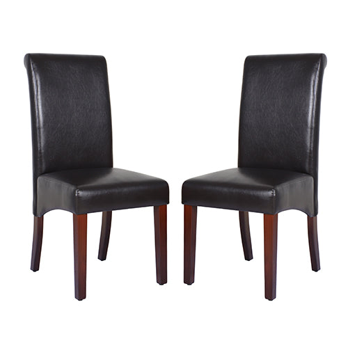 Sawyer Faux Leather Dining Chair - Black (Set of 2)