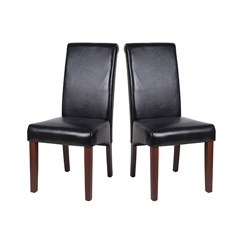 Sawyer Faux Leather Dining Chair - Black (Set of 2)