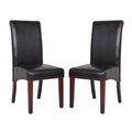 Sawyer Faux Leather Dining Chair - Brown (Set of 2)