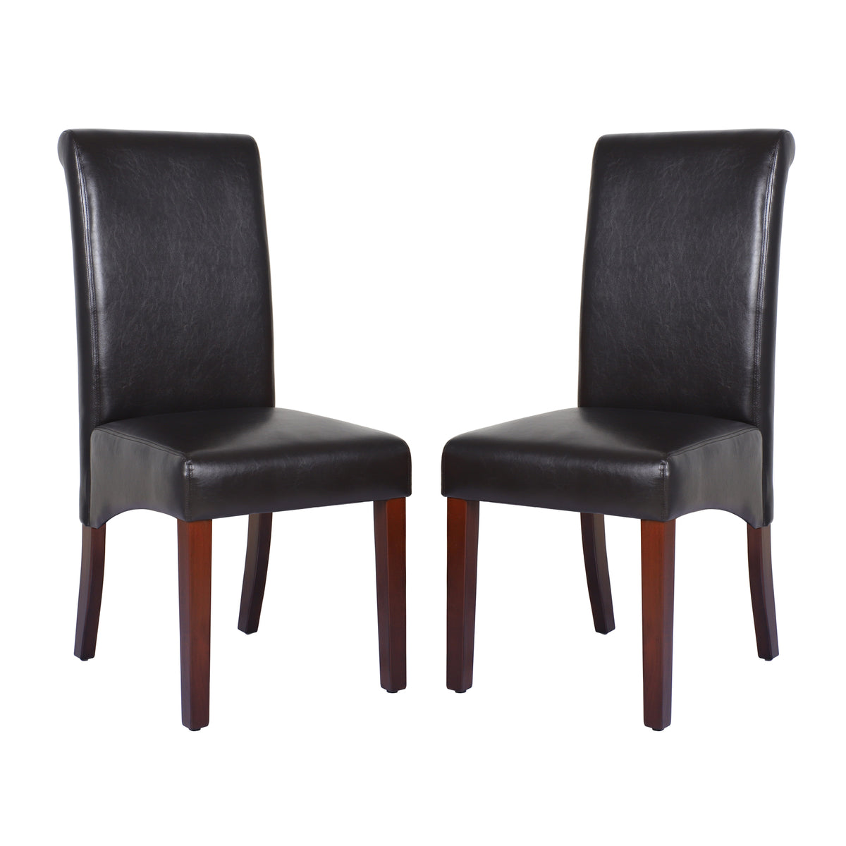 Sawyer Faux Leather Dining Chair - Brown (Set of 2)
