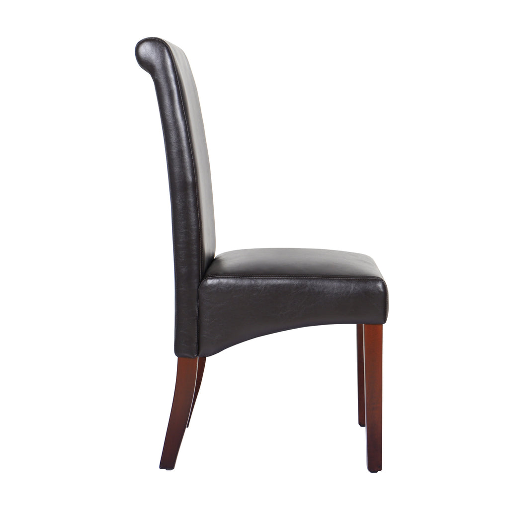 Sawyer Faux Leather Dining Chair - Brown (Set of 2)