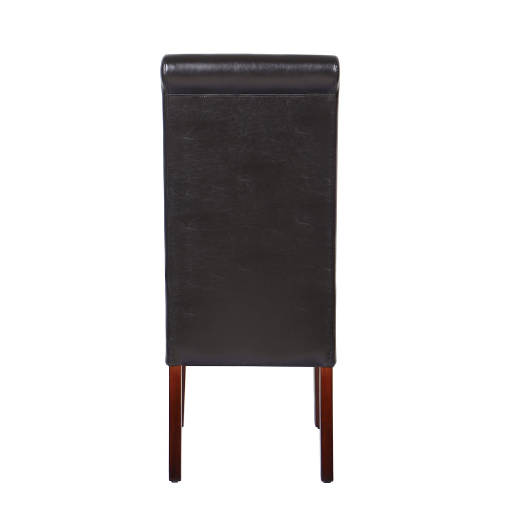 Sawyer Faux Leather Dining Chair - Brown (Set of 2)
