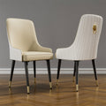 Atticus Faux Leather Dining Chair - Two Tone (Set of 2)